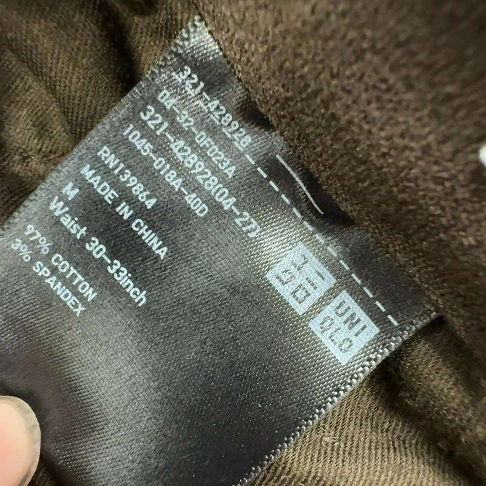 Uniqlo Pants Mens M Brown Cotton Corduroy Casual Streetwear